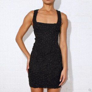 Mara Hoffman Black Textured Mini Dress M